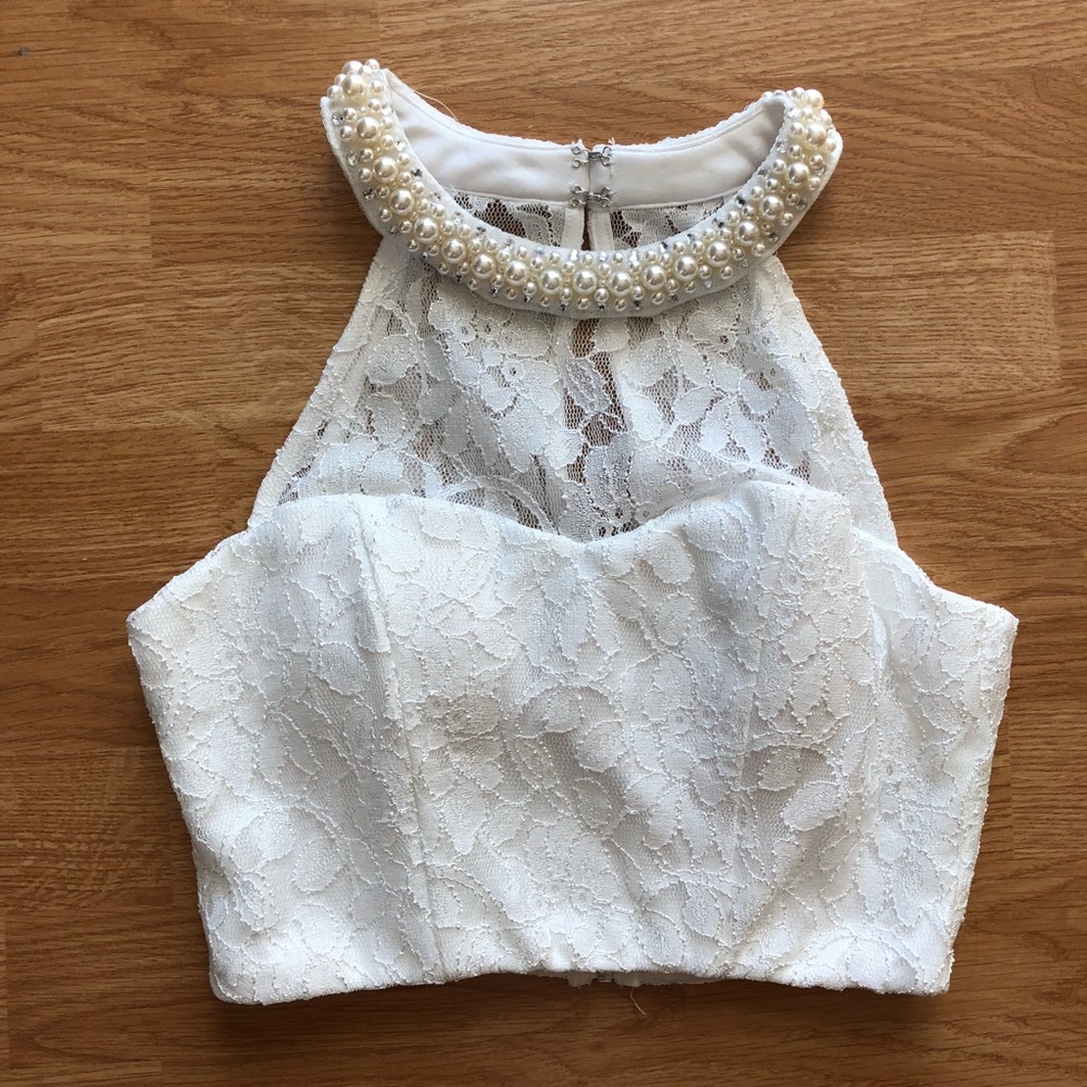 White Lace Dress Top